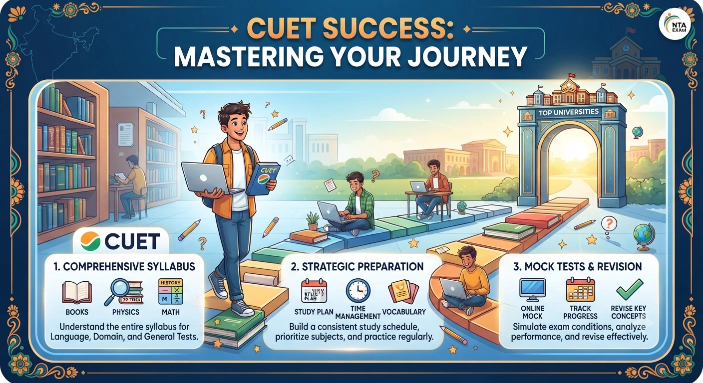 CUET Success Strategy: Syllabus, Study Plan, Mock Tests & Revision